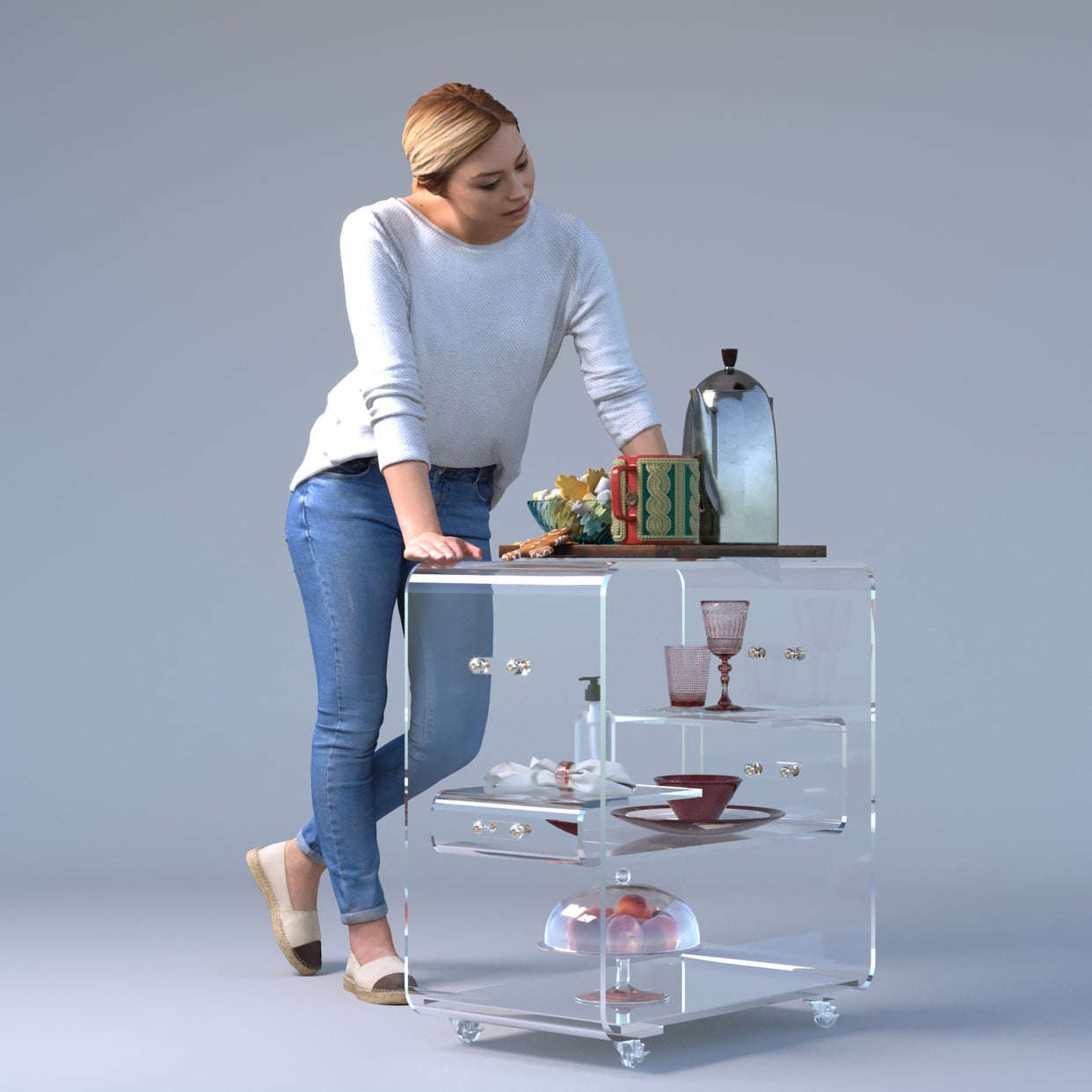 PlexiServe Trolley