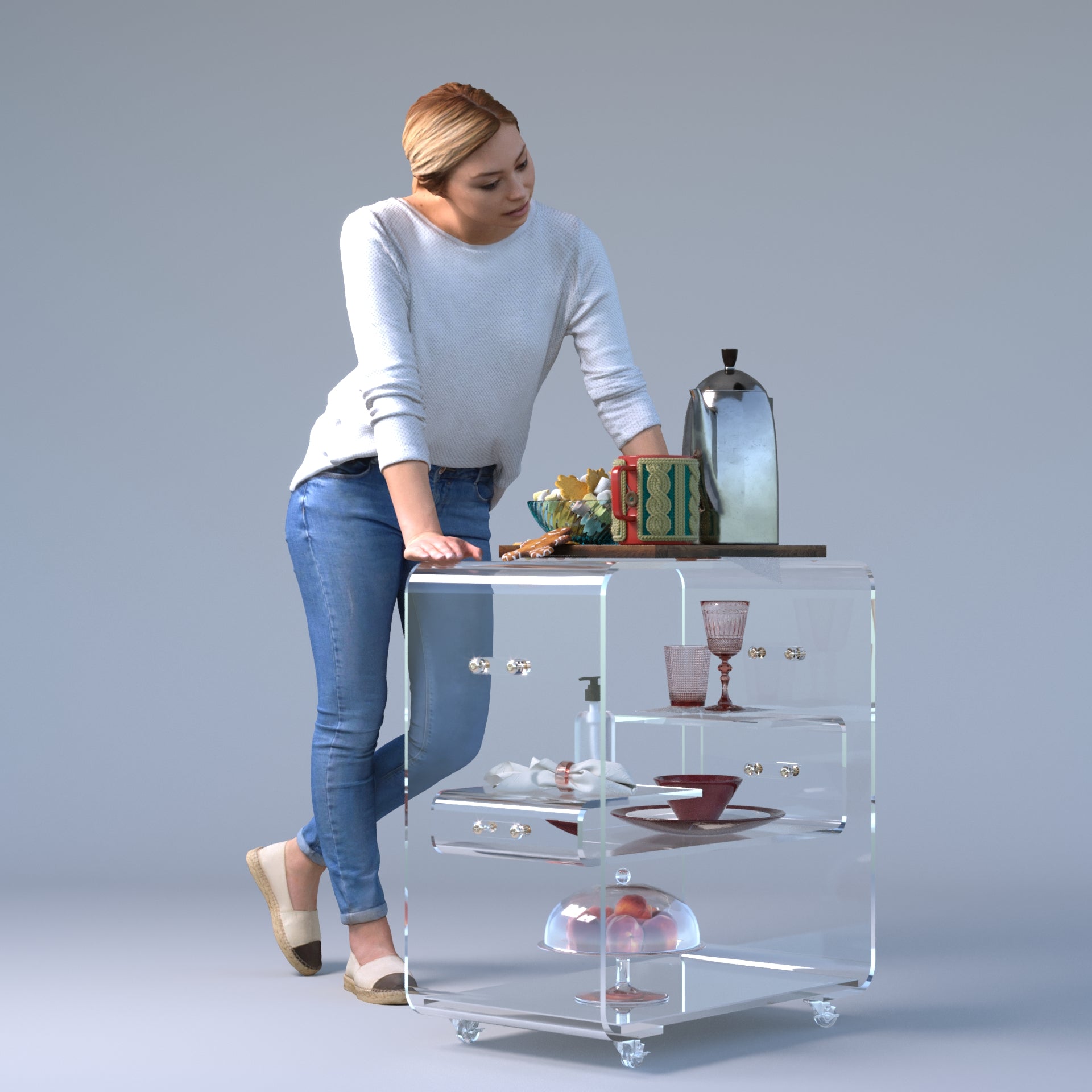 PlexiServe Trolley