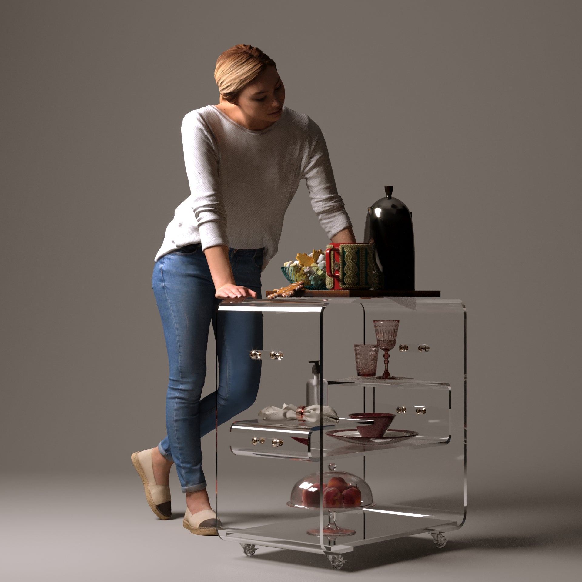 PlexiServe Trolley