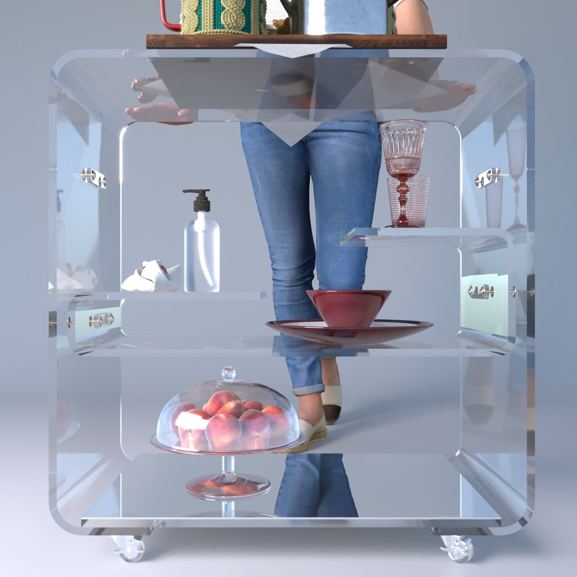 PlexiServe Trolley
