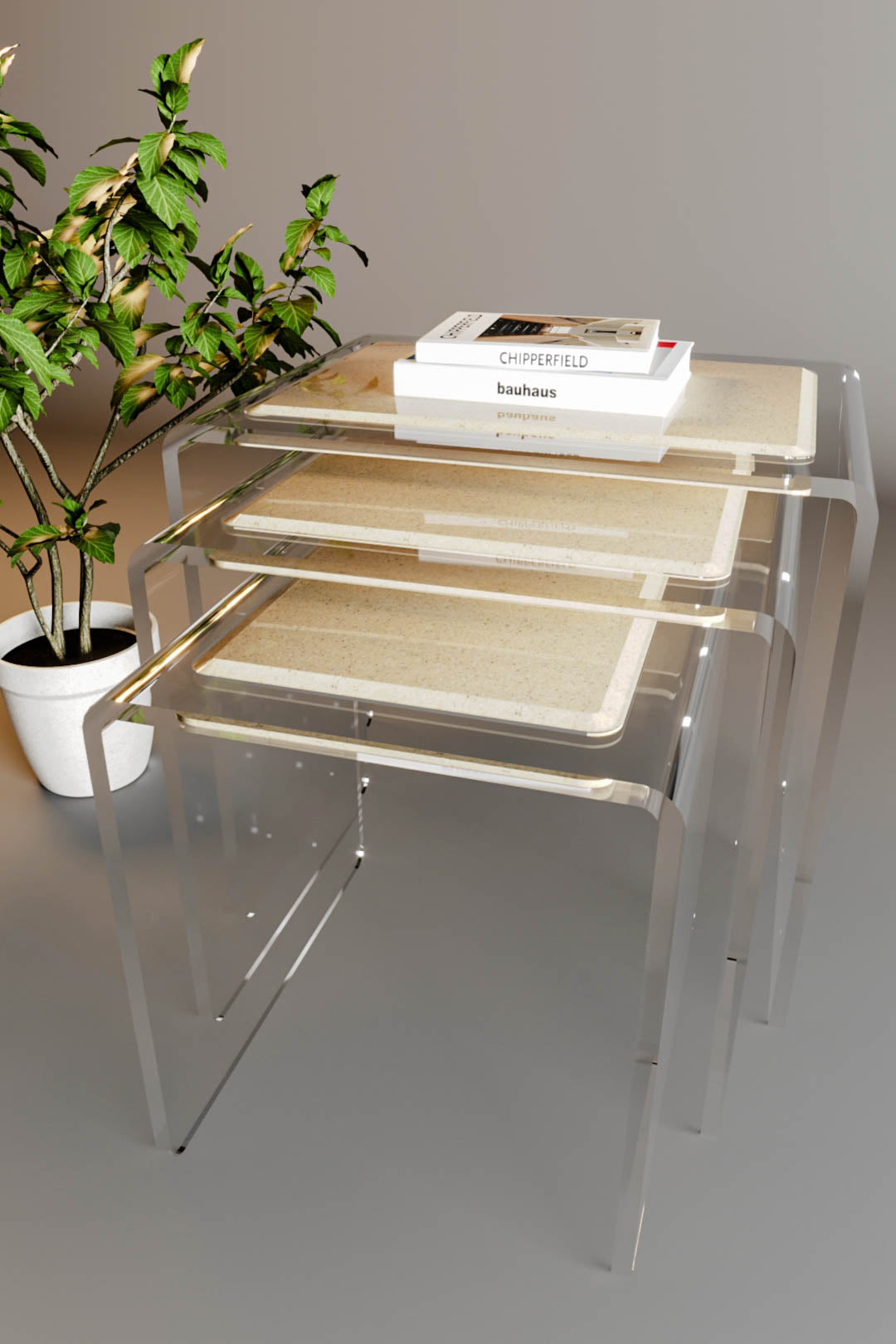 LuxeNest Nesting Table (Marble Top)