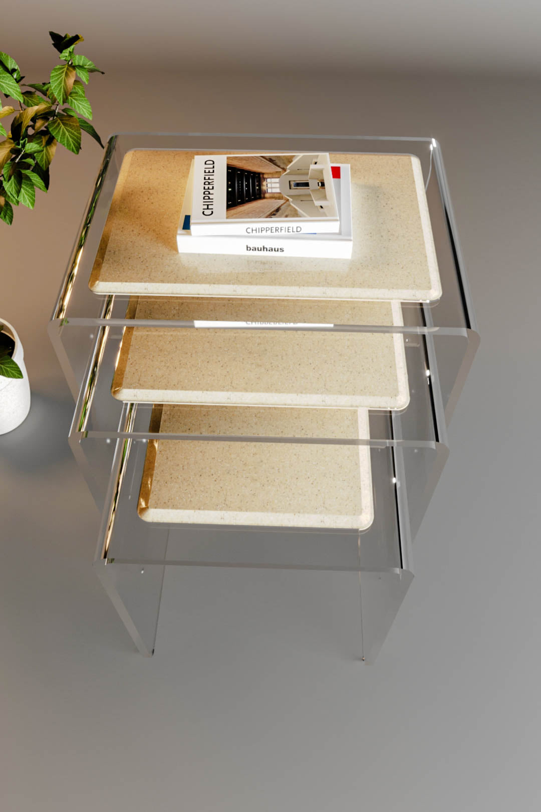LuxeNest Nesting Table (Marble Top)