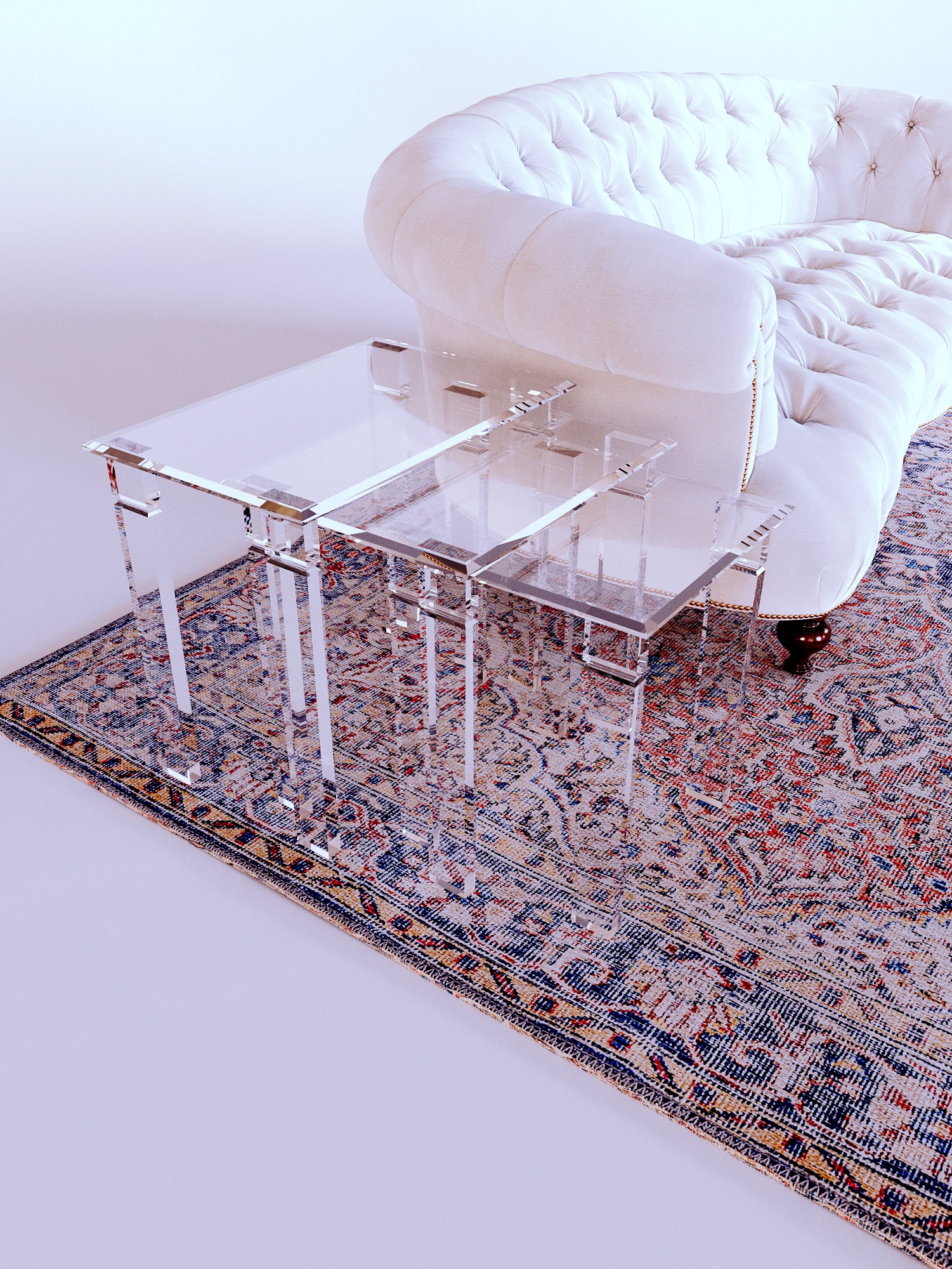 Nesting side tables set
