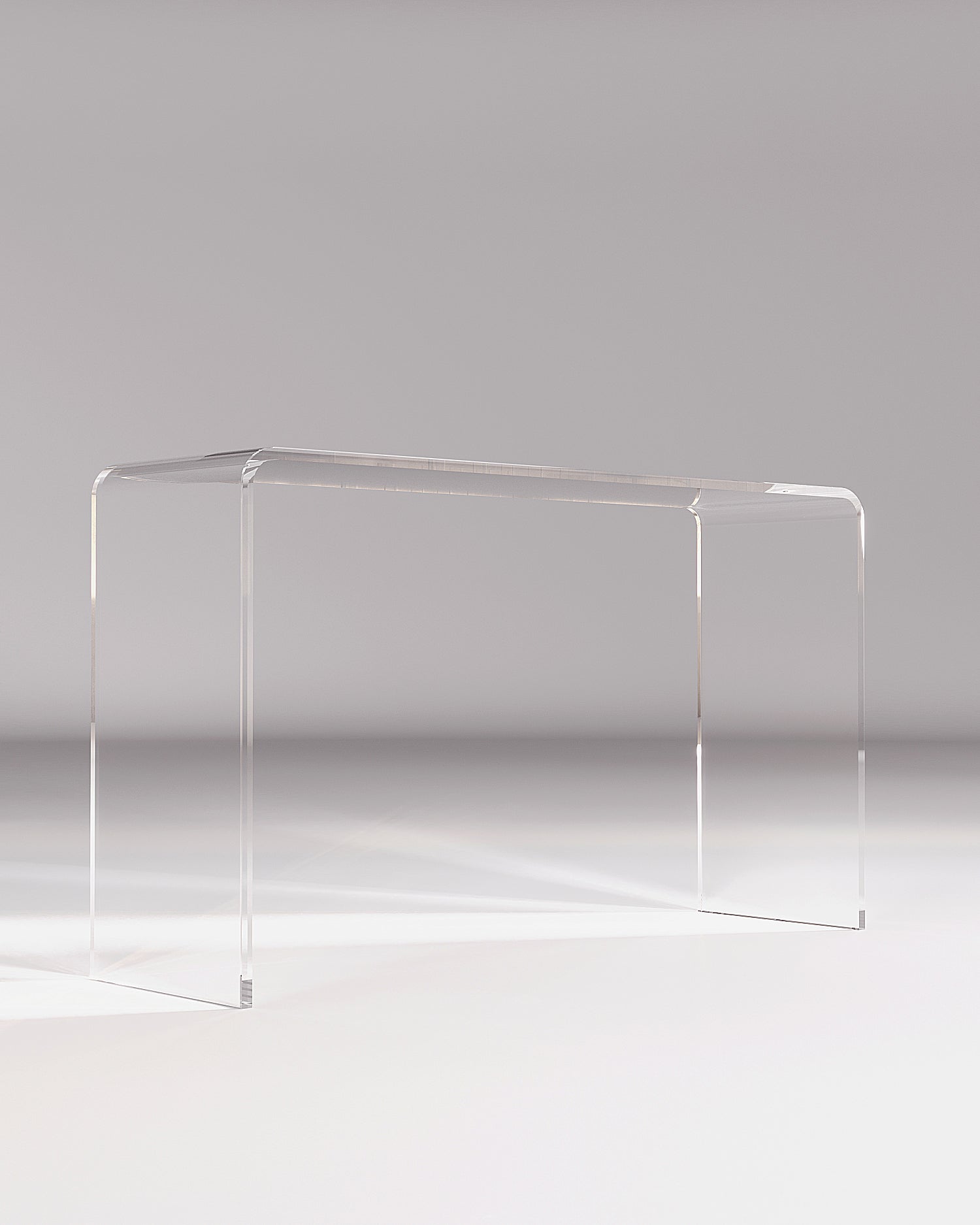 Curved plexiglass console