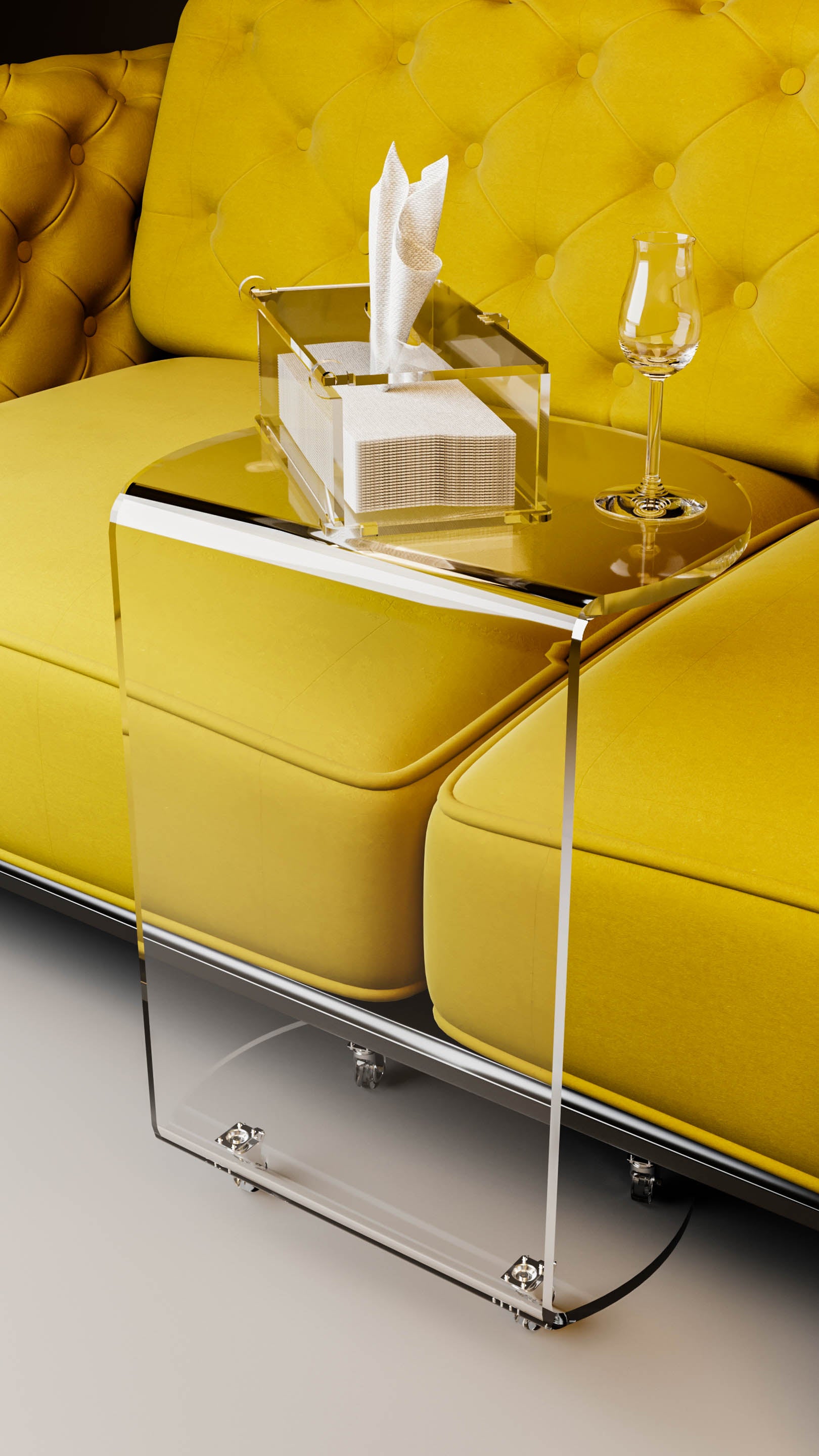 Peekaboo C Top Round Shape Serving Table