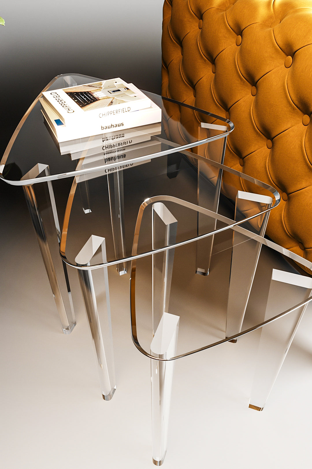 Triangular Elegance PlexiTables