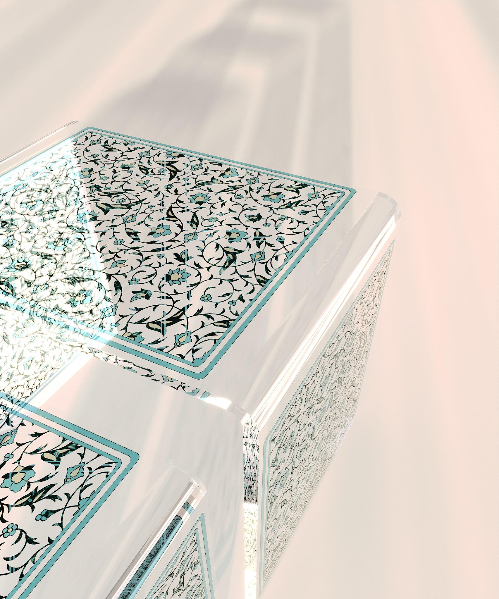 Floral Curvy nesting tables