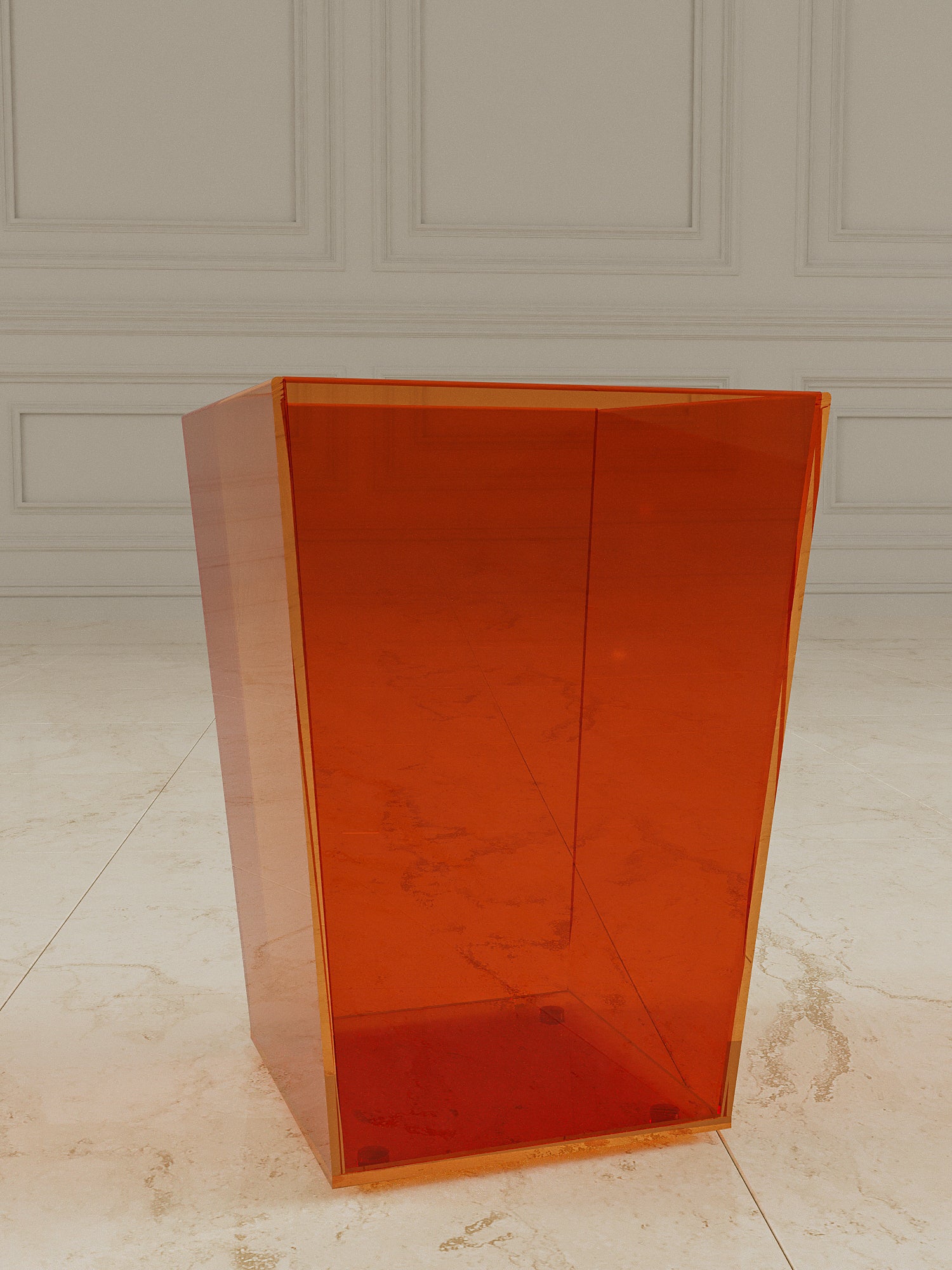 Width : 26cm - Depth : 26cm - Height : 35cm / Orange