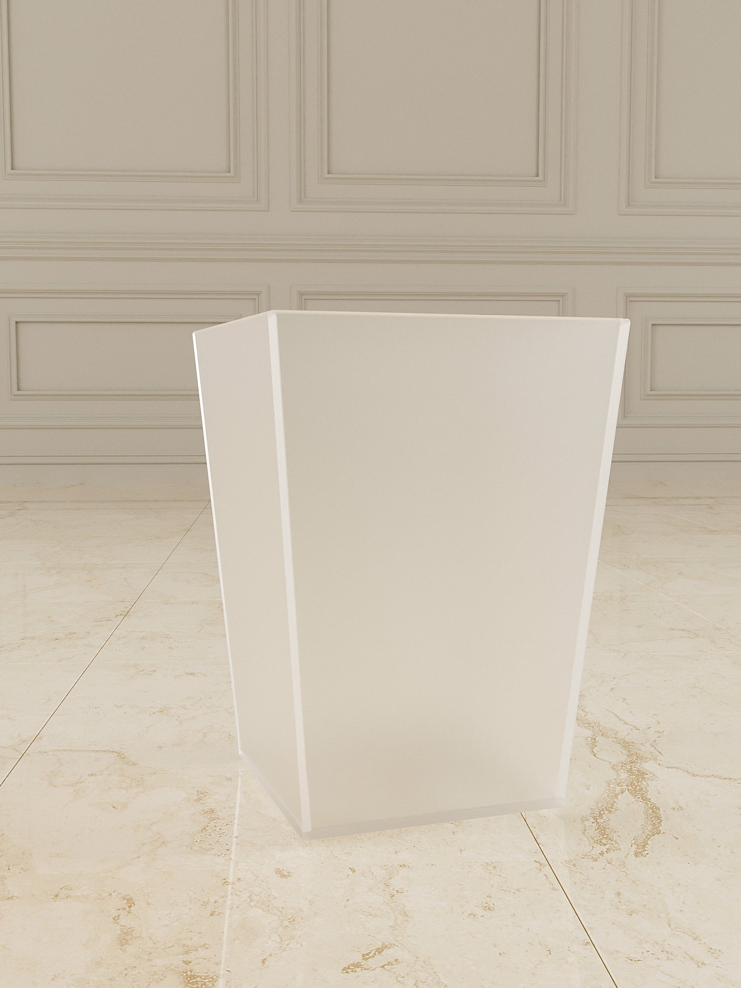 Width : 26cm - Depth : 26cm - Height : 35cm / Frosted