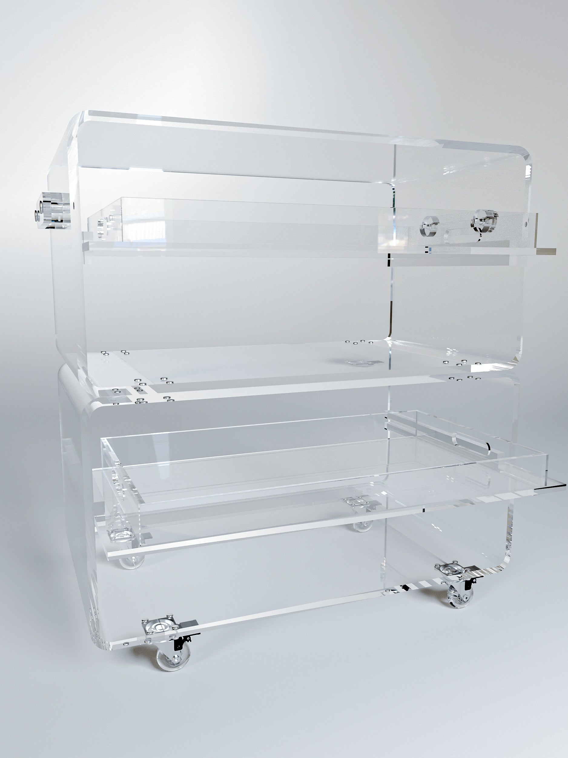 Peekaboo Trolley with Two Removable Trays