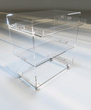 PlexiServe Trolley + additional removable tray