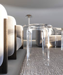 Round cross-base Serving Table