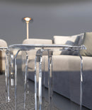 Round cross-base Serving Table