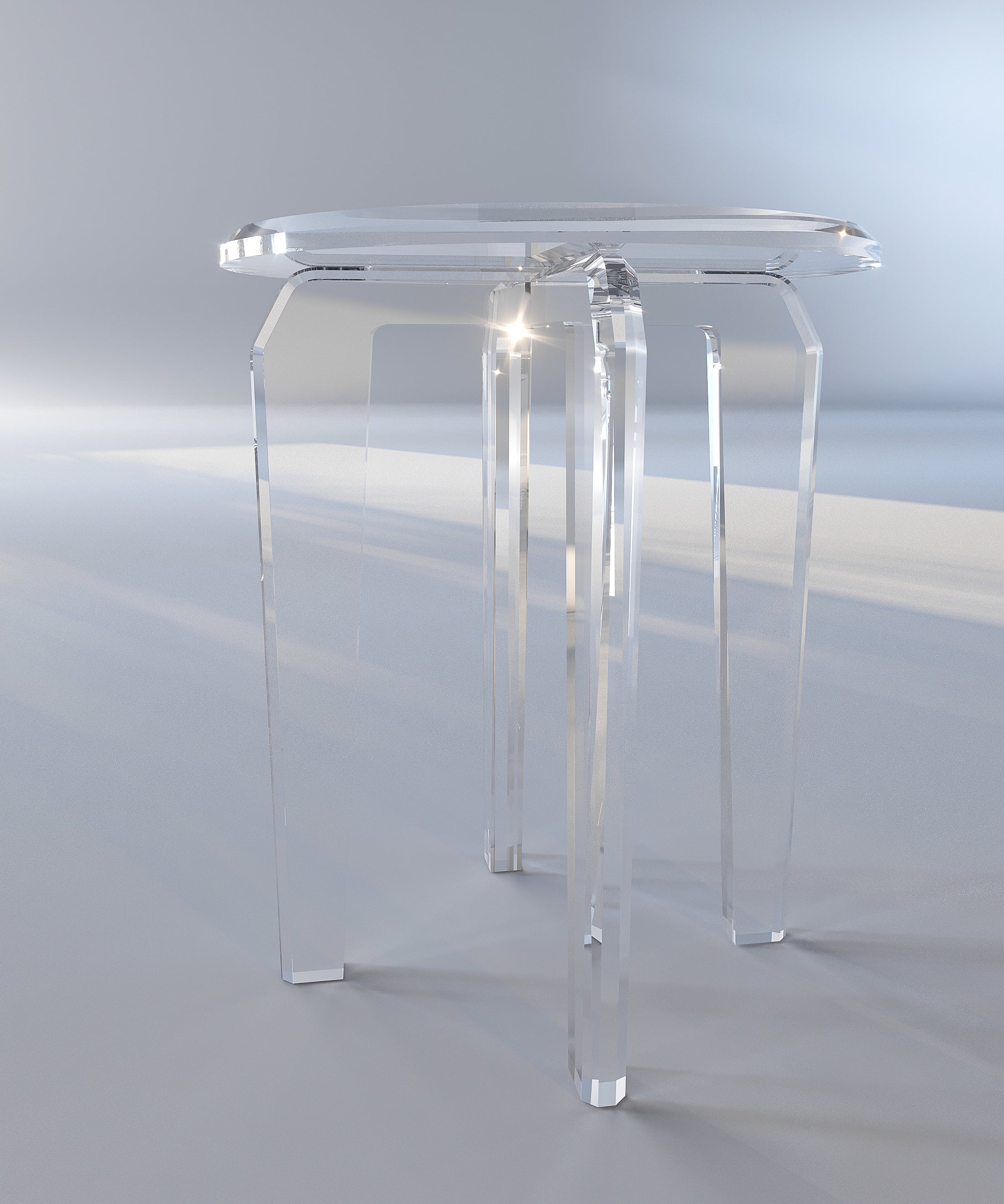 Round cross-base Serving Table