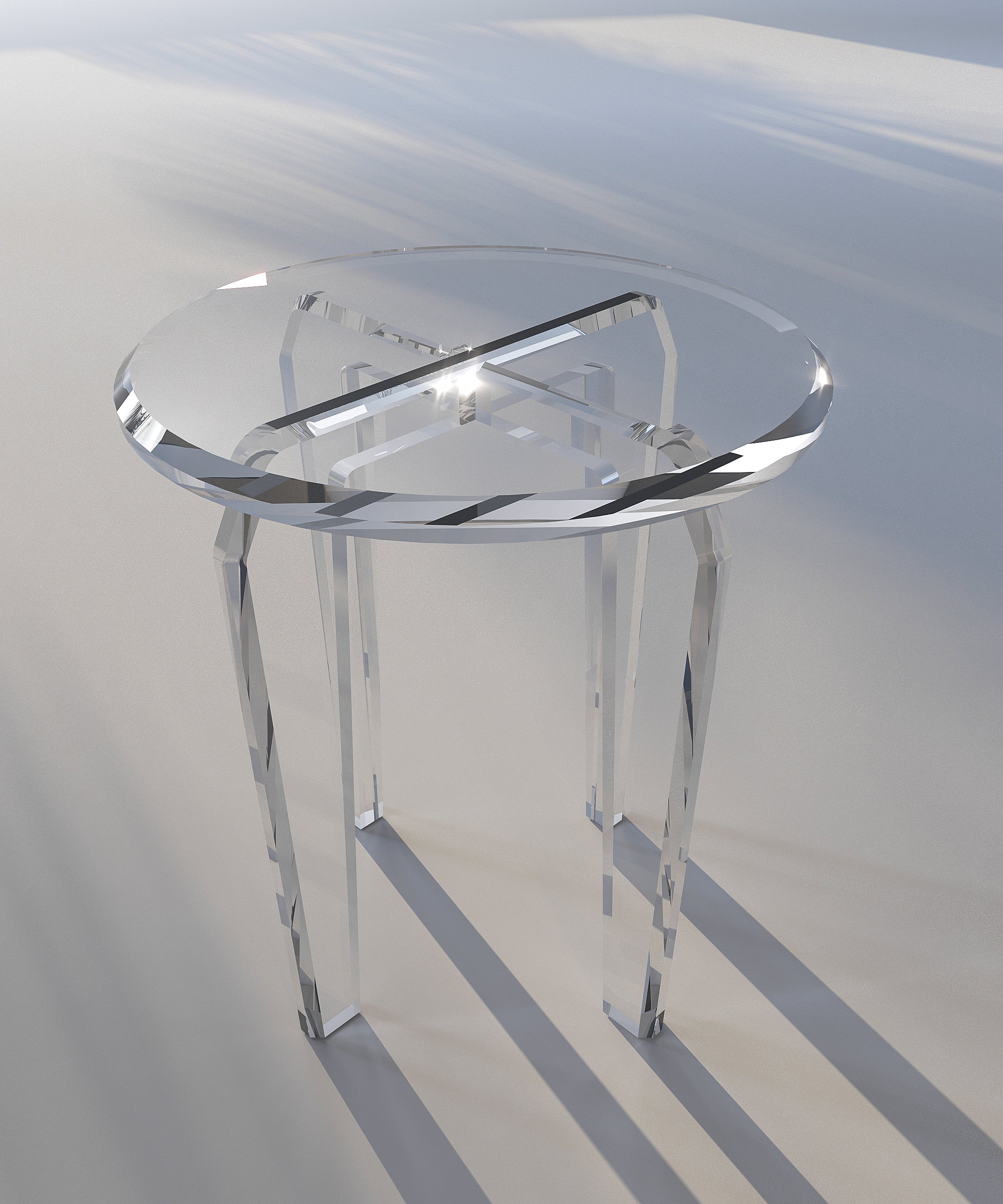 Round cross-base Serving Table