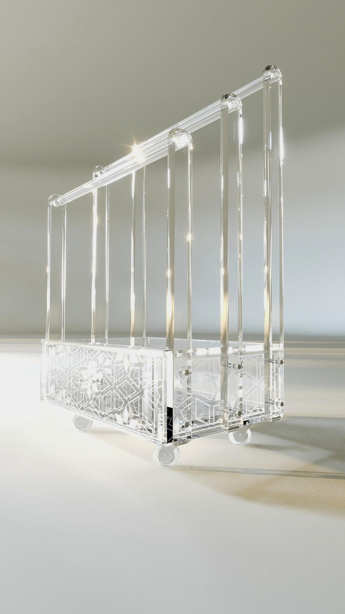 Prayer Mat Stand with Engraved Drawer