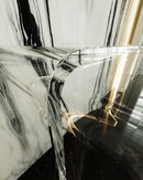 Curved plexiglass console