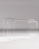 Curved plexiglass console