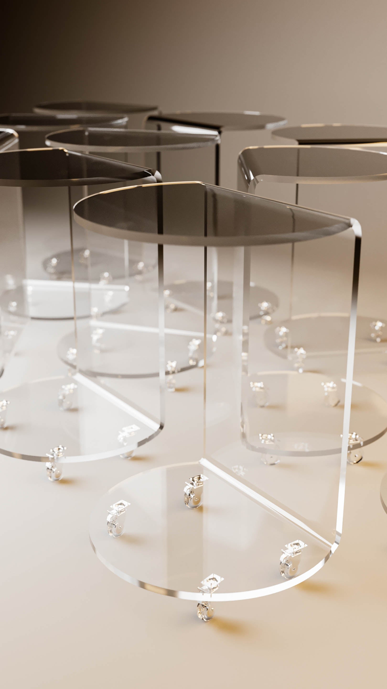 Peekaboo C Top Round Shape Serving Table